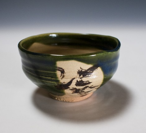 Oribé Tea Ceremony Bowl by Wada Tōzan: click to enlarge