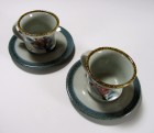 Kamon Mentori Tea Cup Set by Kawai Tōru