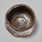 Haku-kin Shino Tea Ceremony Bowl by Suzuki Tomio