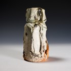 Haiyūsai Kokusen Ash Glazed Vase by Ikai Yūichi