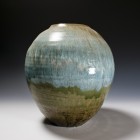 Haiyū Ash Glazed Tsubo Jar by Ikai Yūichi
